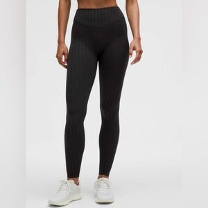 Lululemon Wunder Under High-Rise Tight 28" *Tonal Stripe Black Sz4
